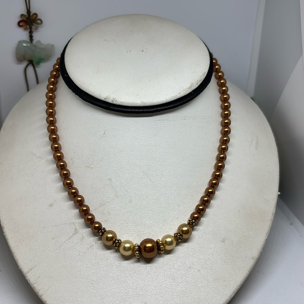 6mm Swarovski crystal pearl , 8 & 10mm , gold Bali beads on gold filled toggle